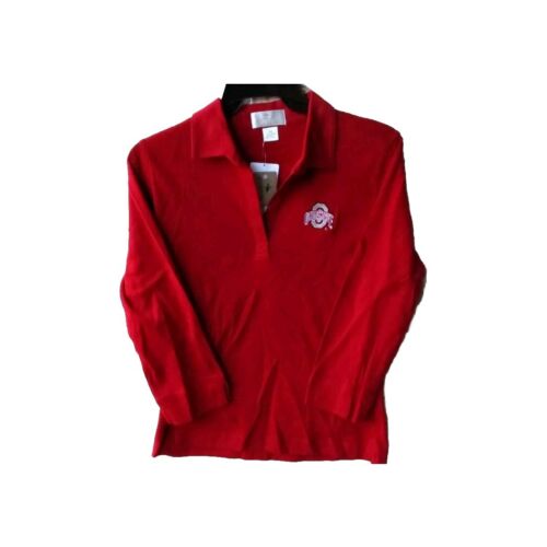 Ohio State Buckeyes Antigua Womens Red Sensible Long Sleeve Tee Shirt Small New