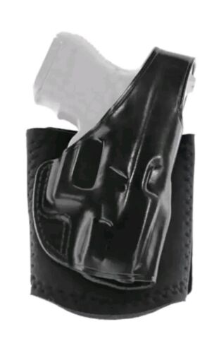 Galco RH Ankle Glove Holster Model AG286 Black Leather for Glock 26-27-33
