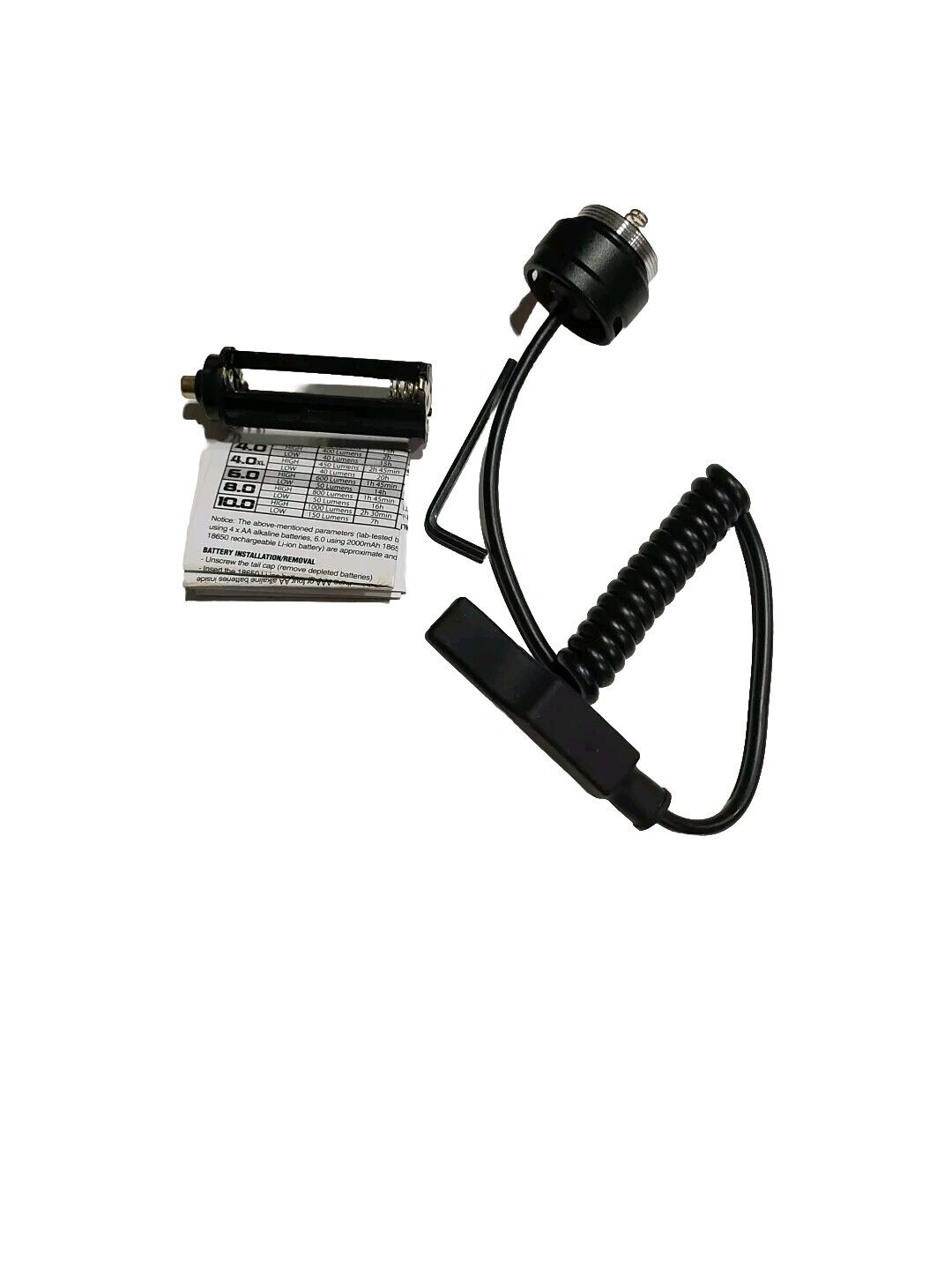 STKR BAMFF  1000 Lumen Tactical Flashlight Switch S00120 18650 Rechargeable