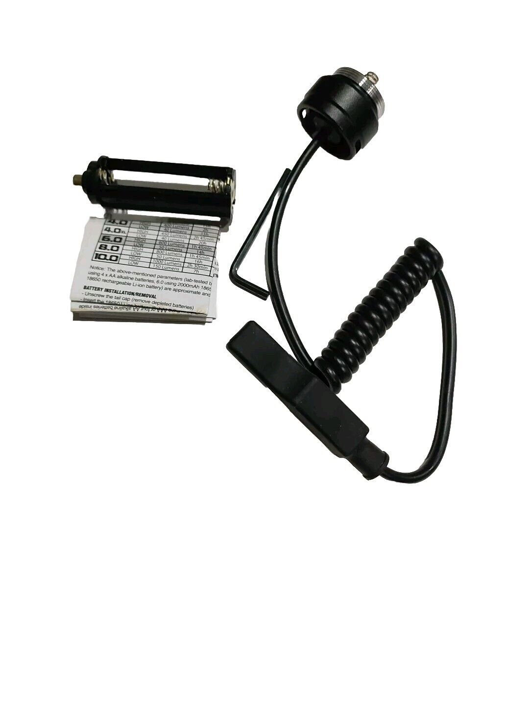 STKR BAMFF  1000 Lumen Tactical Flashlight Switch S00120 18650 Rechargeable
