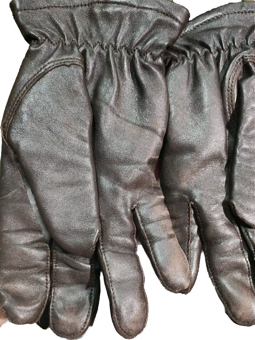 Bob Allen 313 Premier Insulated Leather Gloves, Brown, Medium 
