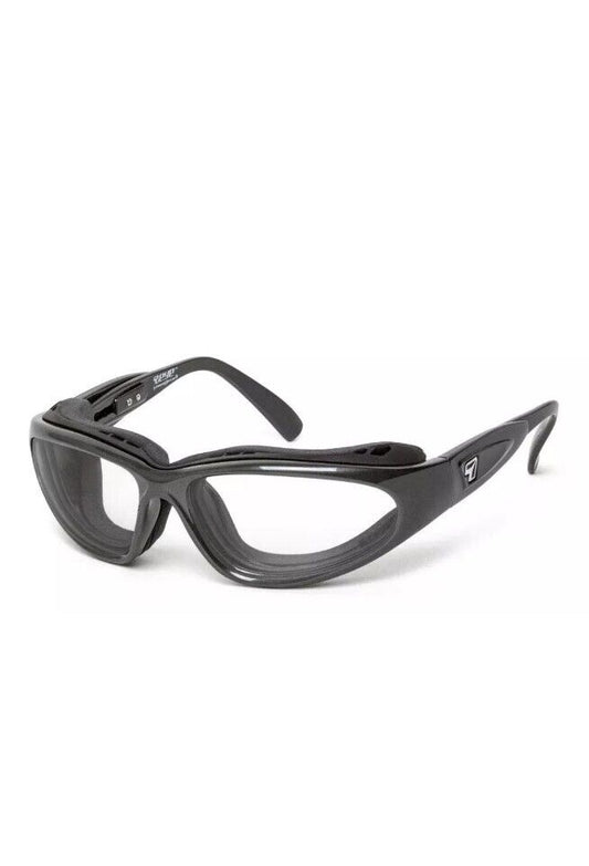 7eye by Panoptx Cape Charcoal Frame with Sharp View Clear Lenses 