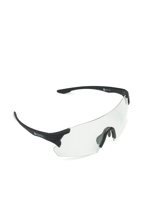 Beretta Challenge OCA1 Shooting Safety Glasses, Black Frame, Clear Lens